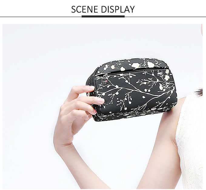 High Quality Digital Printing Polyester Canvas Cosmetic Bag Private Label