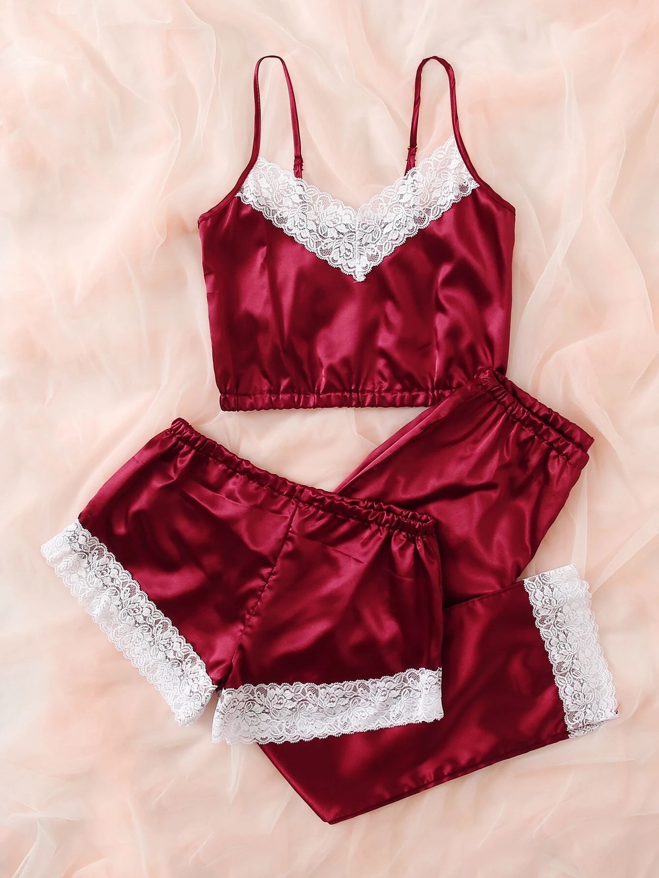 Lace Floral Sexy Bodysuit Lingerie Fashion Silk Satin Sleepwear For Womens