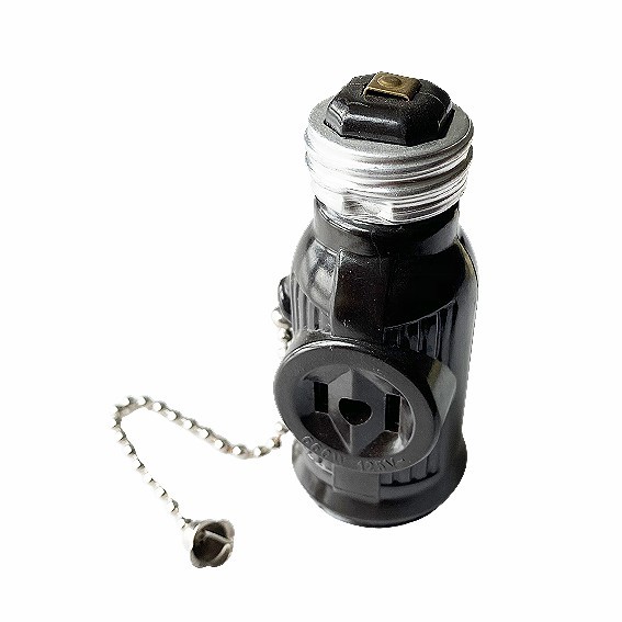Pull Chain Light Switch Lamp Holder Electric Plug Socket