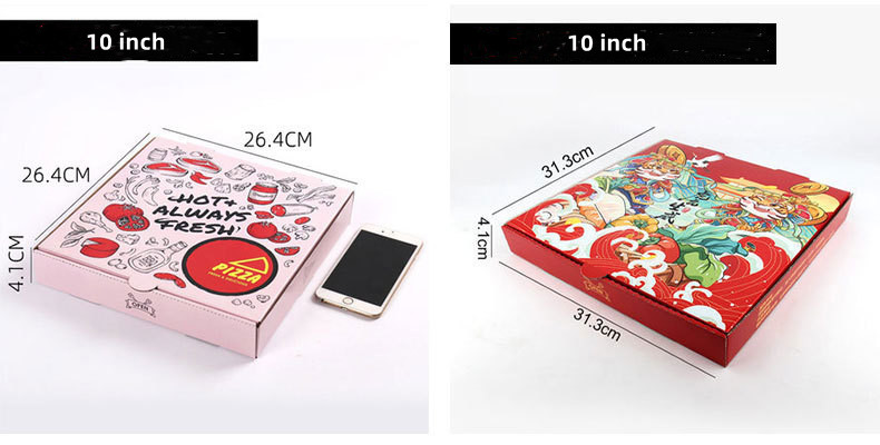 Eco Friendly Paperboard Rigid 10 Inch Pizza Boxes Flatbread ODM