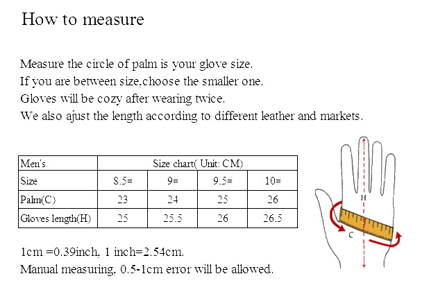 Genuine Wool Lined Mens Soft Leather Gloves Deer Skin Mens Leather Gloves
