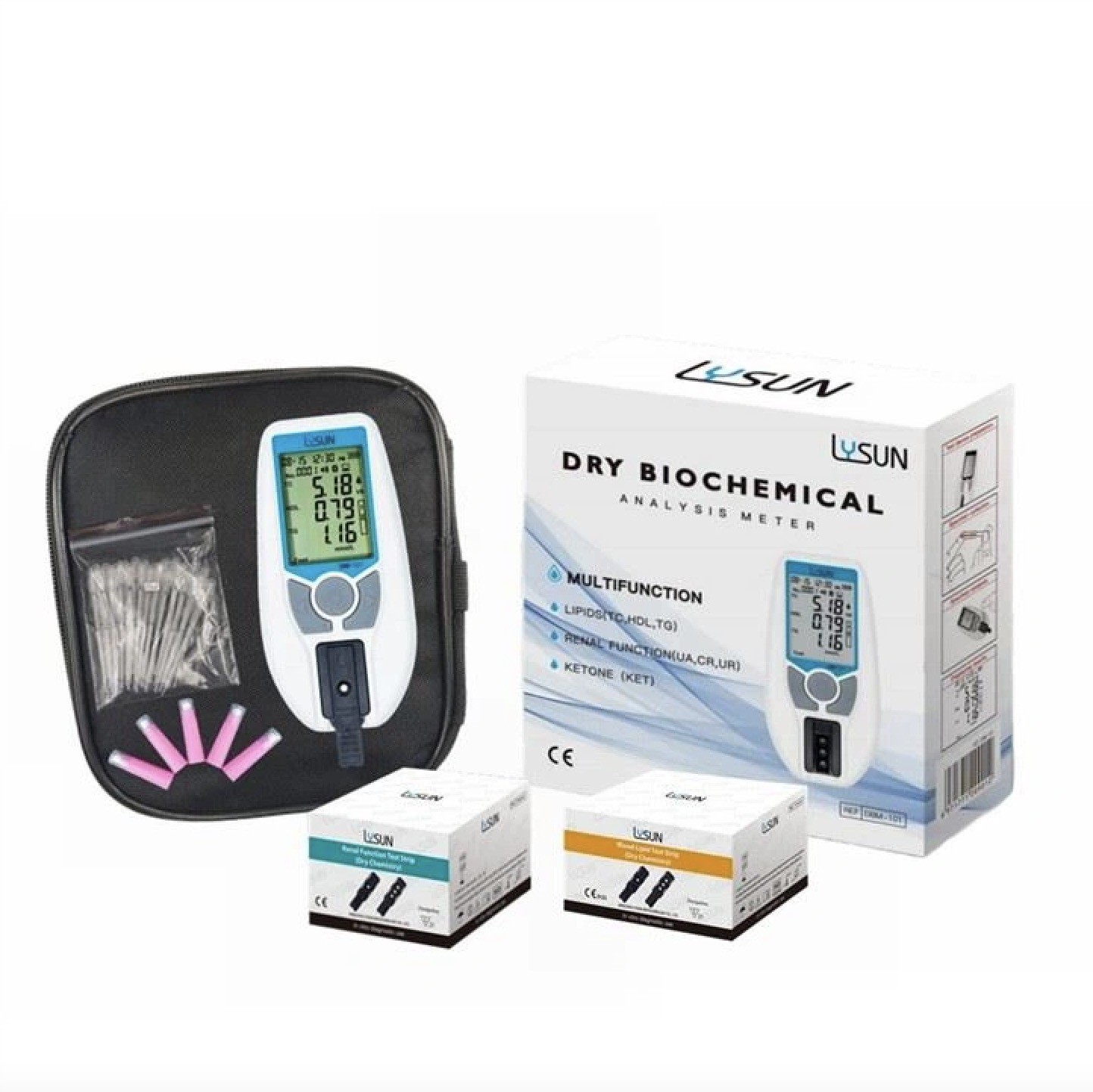 Lysun DBM-101 Renal Function Test Lipid Tester 3 In 1 Cholesterol Meter