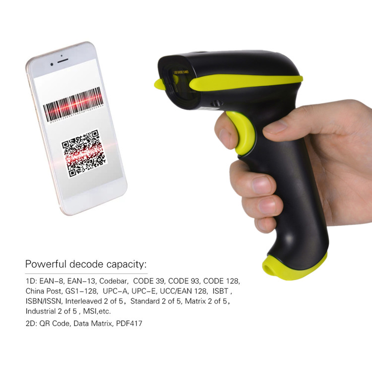 2d Android Wireless Usb Barcode Scanner For Supermarket / Warehouse