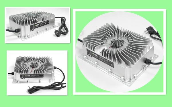 48V 15A Waterproof Battery Charger For Li And Lead Acid Batteries With Aluminum