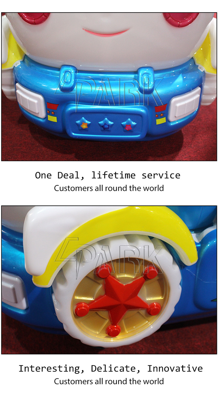 Colorful Kiddy Ride Machine , Momentary Car Kids Fun Racing Game Machine