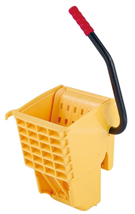 Multifunctional Yellow Plastic Hotel Cleaning Equipment With Mop Bucket / Press Wringer