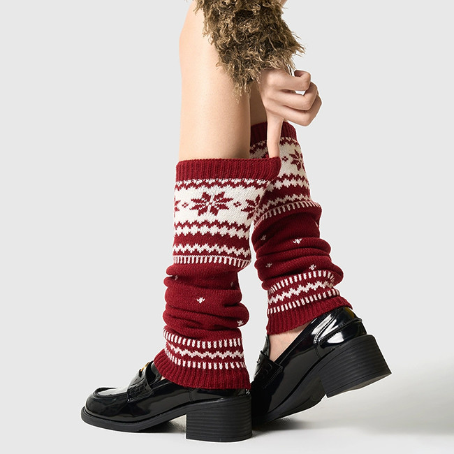 Christmas Holiday Pattern Women Leg Warmers Cozy Winter Leg Warmers Socks