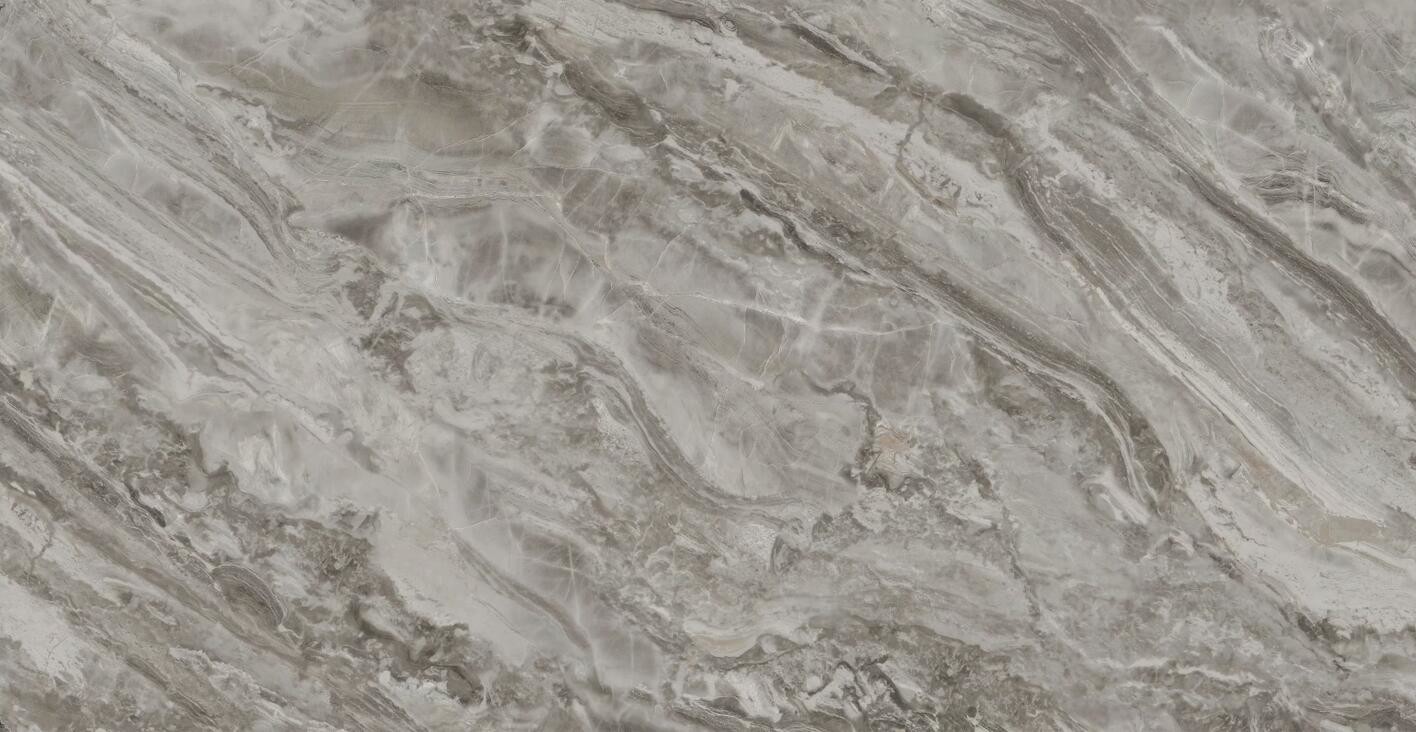 Full Body Marble Ceramic Living Room Porcelain Floor Tile Grey Color 90*180cm