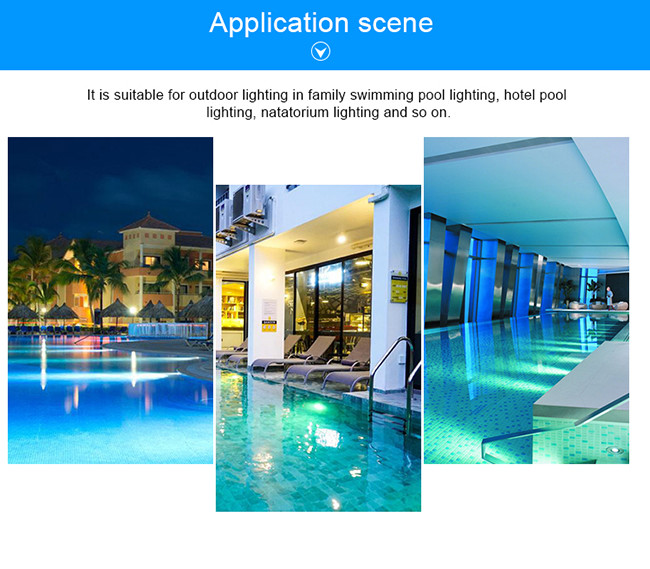DMX512 Control Underwater LED Spotlights Muti Color 12 Volt 3W SS316L For Swimming Pool