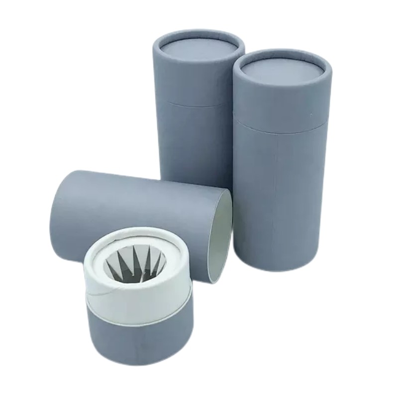 Cosmetic Bottles Cardboard Tubes Perfume Cylinder Packaging Boxes With Paper Insert