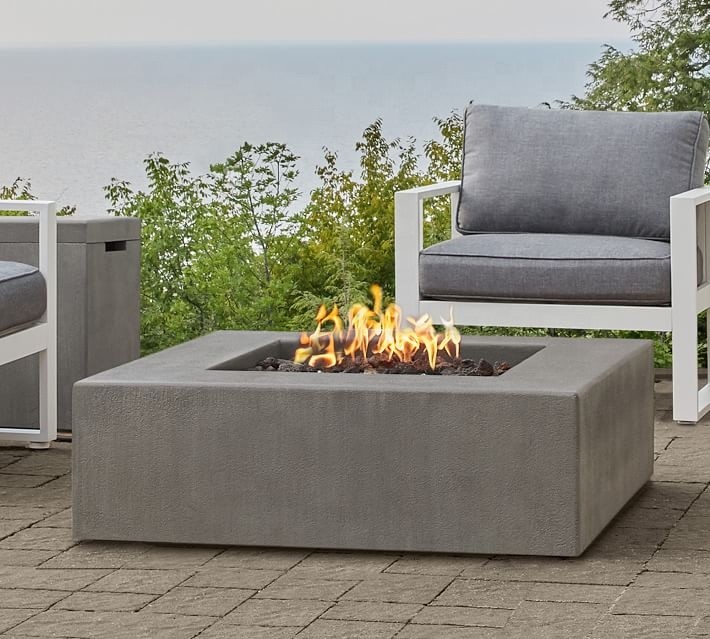 Modern Concrete Propane Outdoor Natural Gas Firepit For All Season