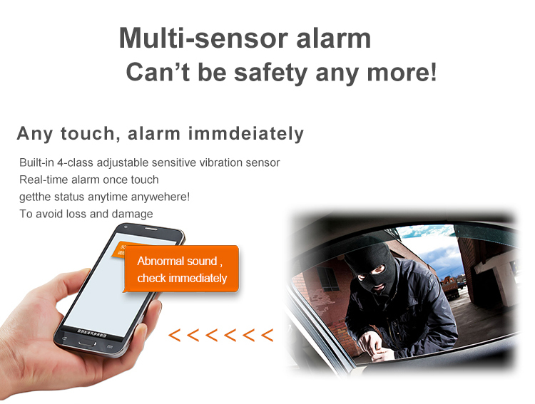 antitheft smart door alarm GSM tracker with vibration sensor alarm RF-V13