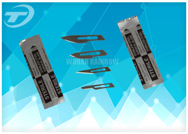 Stainless Steel Safety Surgical Scalpel Blades With Plastic Handle