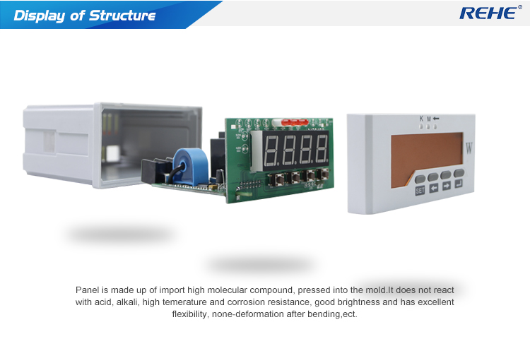 48*96mm Digital LED display single phase att meter ith 9999