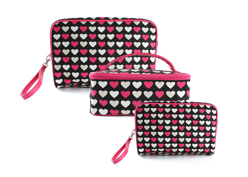 Zipper Canvas Cosmetic Bag Set