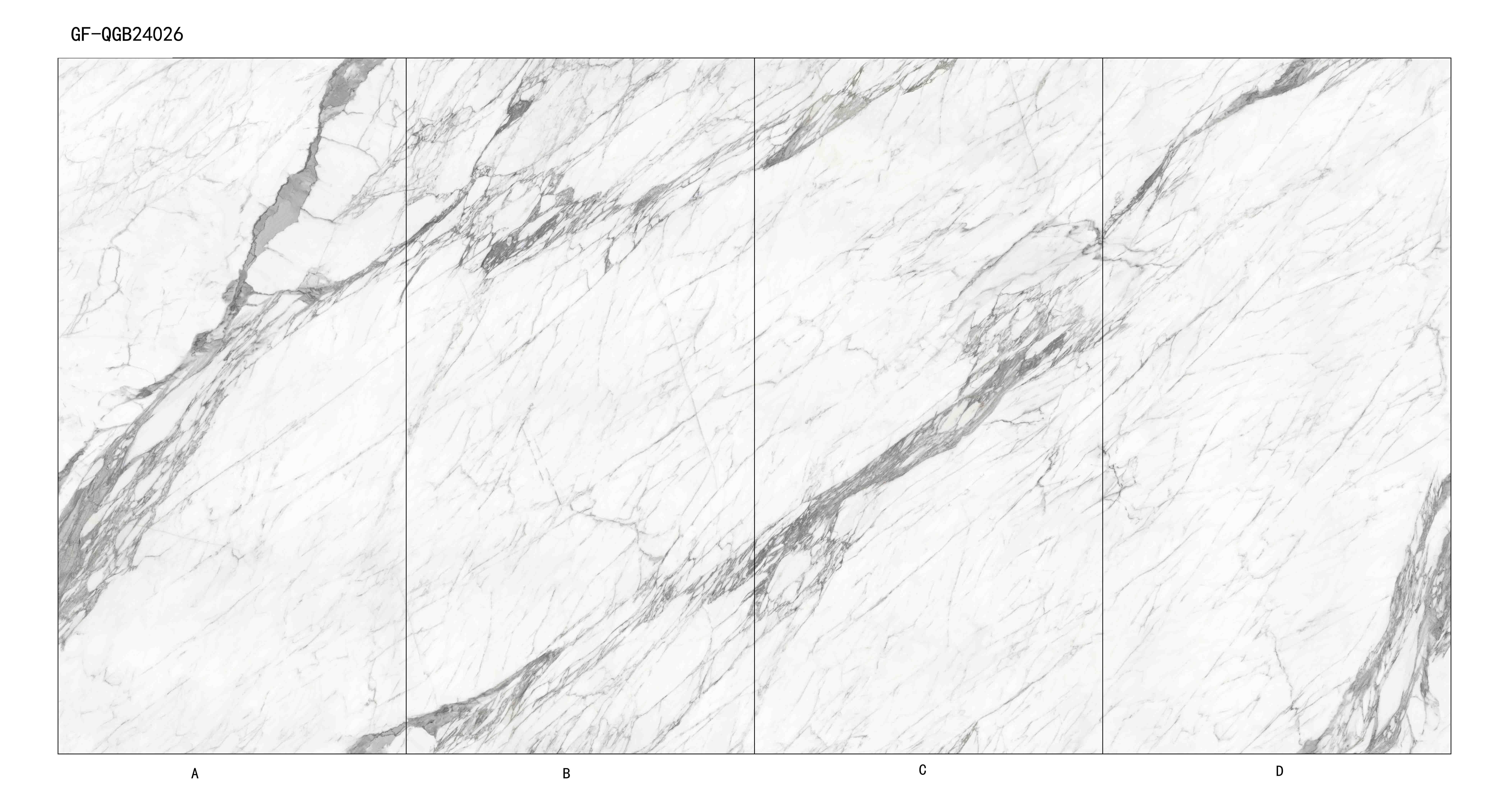 Porcelain Tiles 1200x2400 Size Foshan White Marble Polished Porcelain Tile Calacatta Thin Tiles