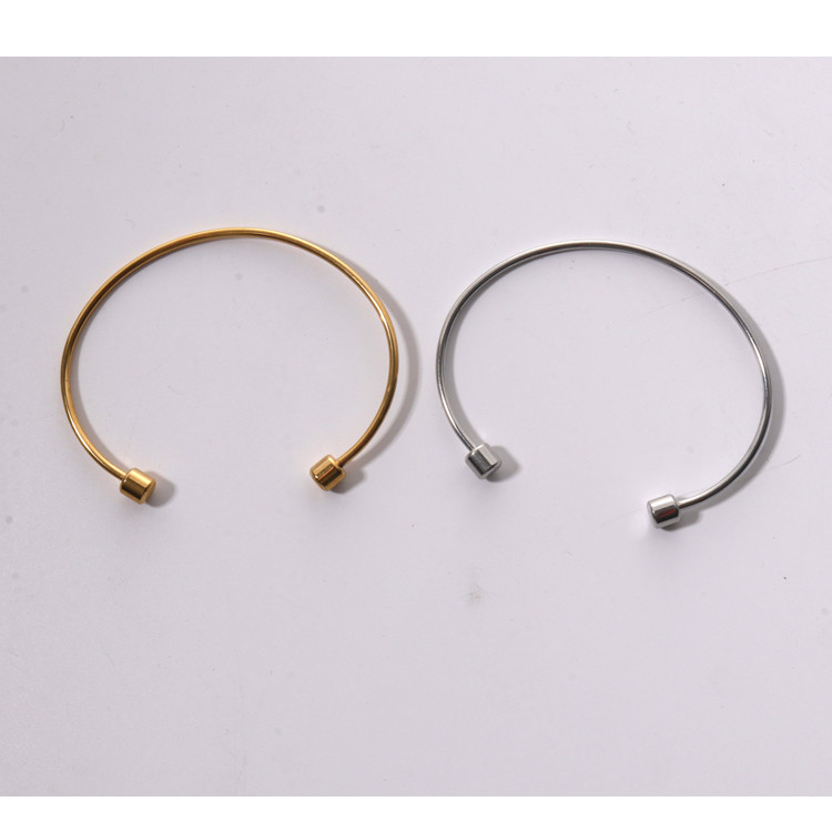 DIY Removable Bangles With Beads Red Imperial Stone 18k Real Gold Plated