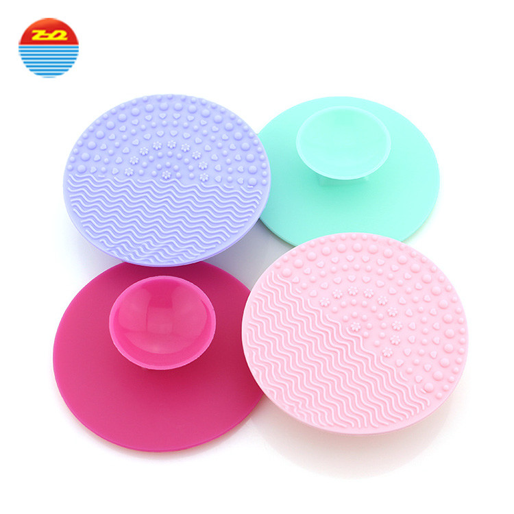 Sucking Disc Design Silicone Facial Cleansing Brush Mat Cleaner Soft And Flexible