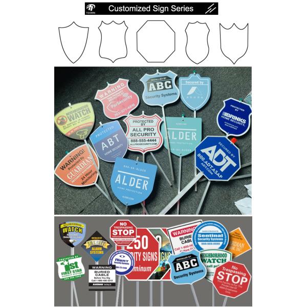Outdoor Toowin Rectangular Custom Hand Sign Policy Polypropylene 4Mm 18X24 Yard Signs