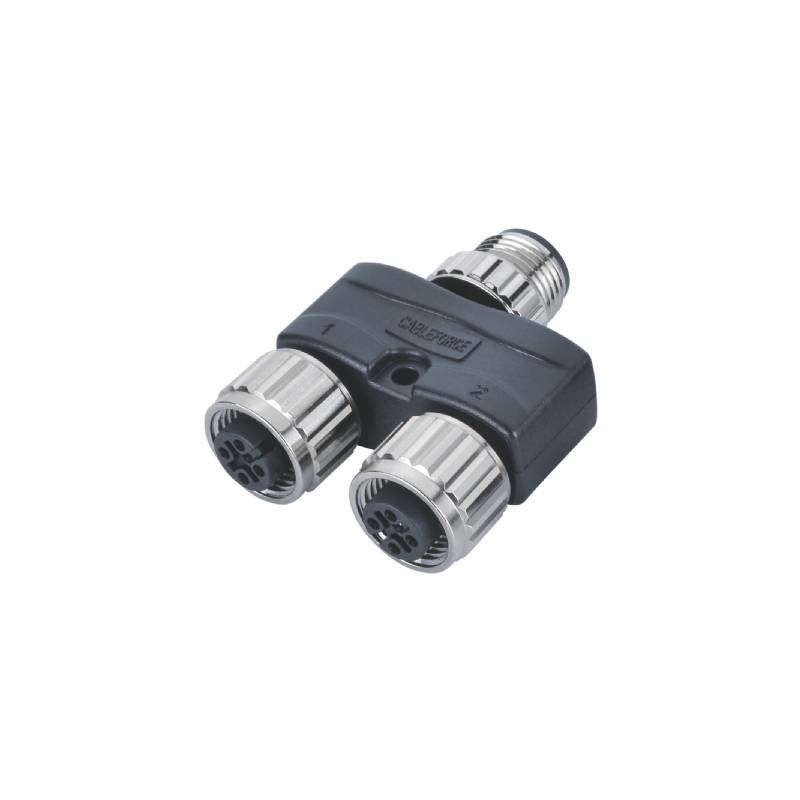 NMEA 2000 M12 Y Splitter With M12 A Coded 4 Pin Male Split To 2 X M8 3Pin Female Brass Screw