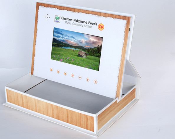 Flip Cpen Video Case box video Packaging video presentation box 4.3 Inch LCD Video Packing Box with EVA Insert