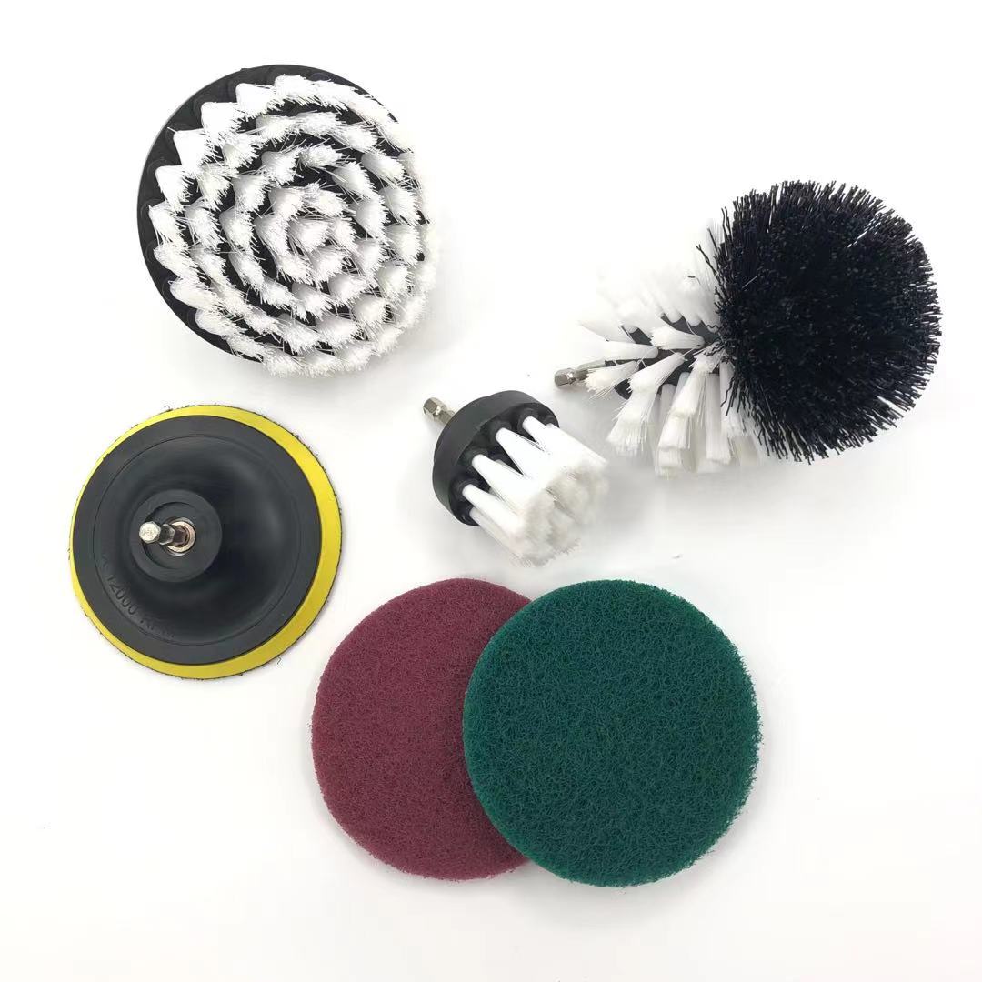 6Pcs Nylon PP Basic Drill Cleaning Brush Injection Molding