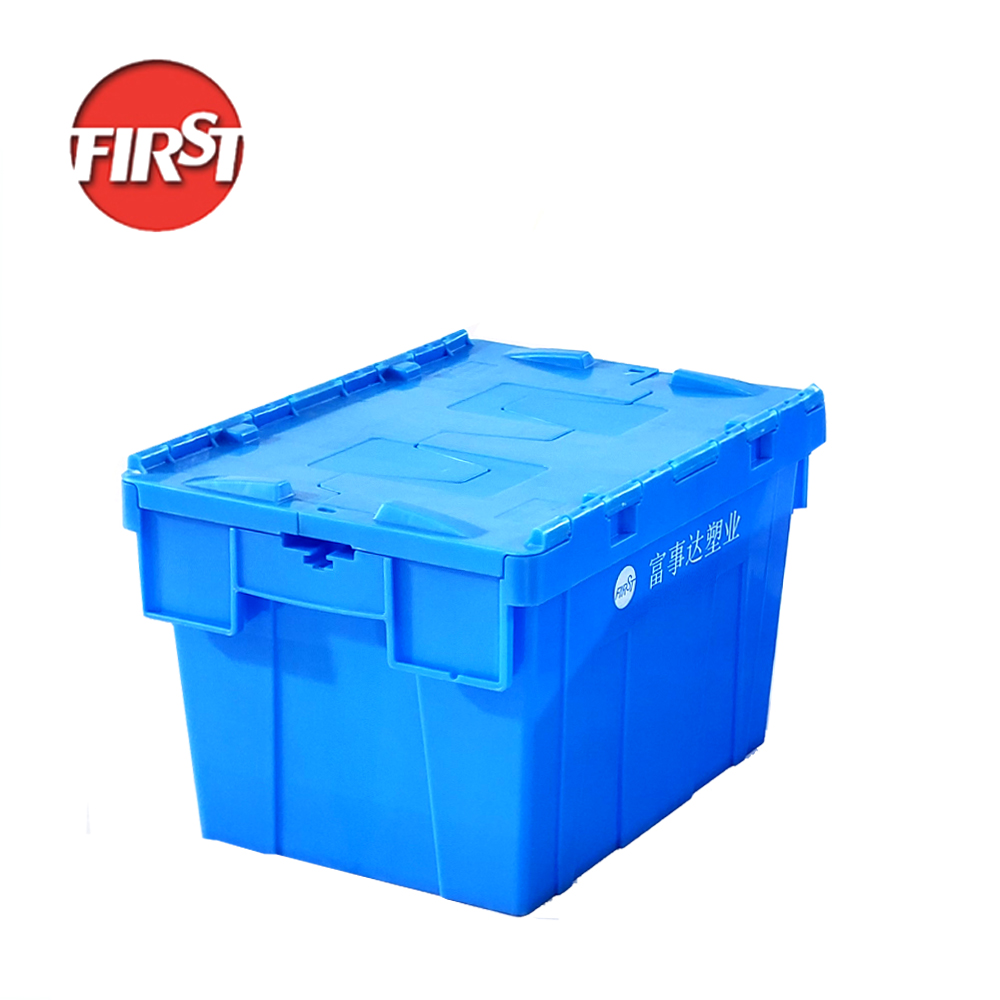 400x300x260mm Heavy Duty Nesting Crates Plastic Totes Warehouse Storage