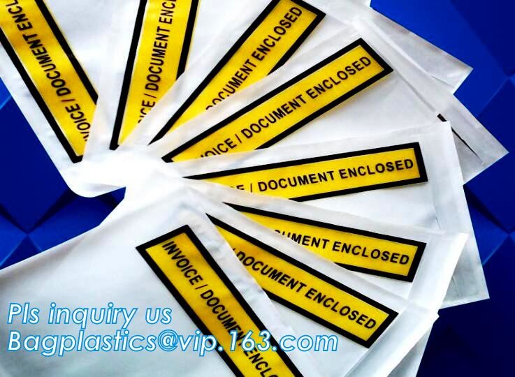 TNT DHL shipping packing list document envelopes, packing list padded envelope, tamper proof express use plastic packing