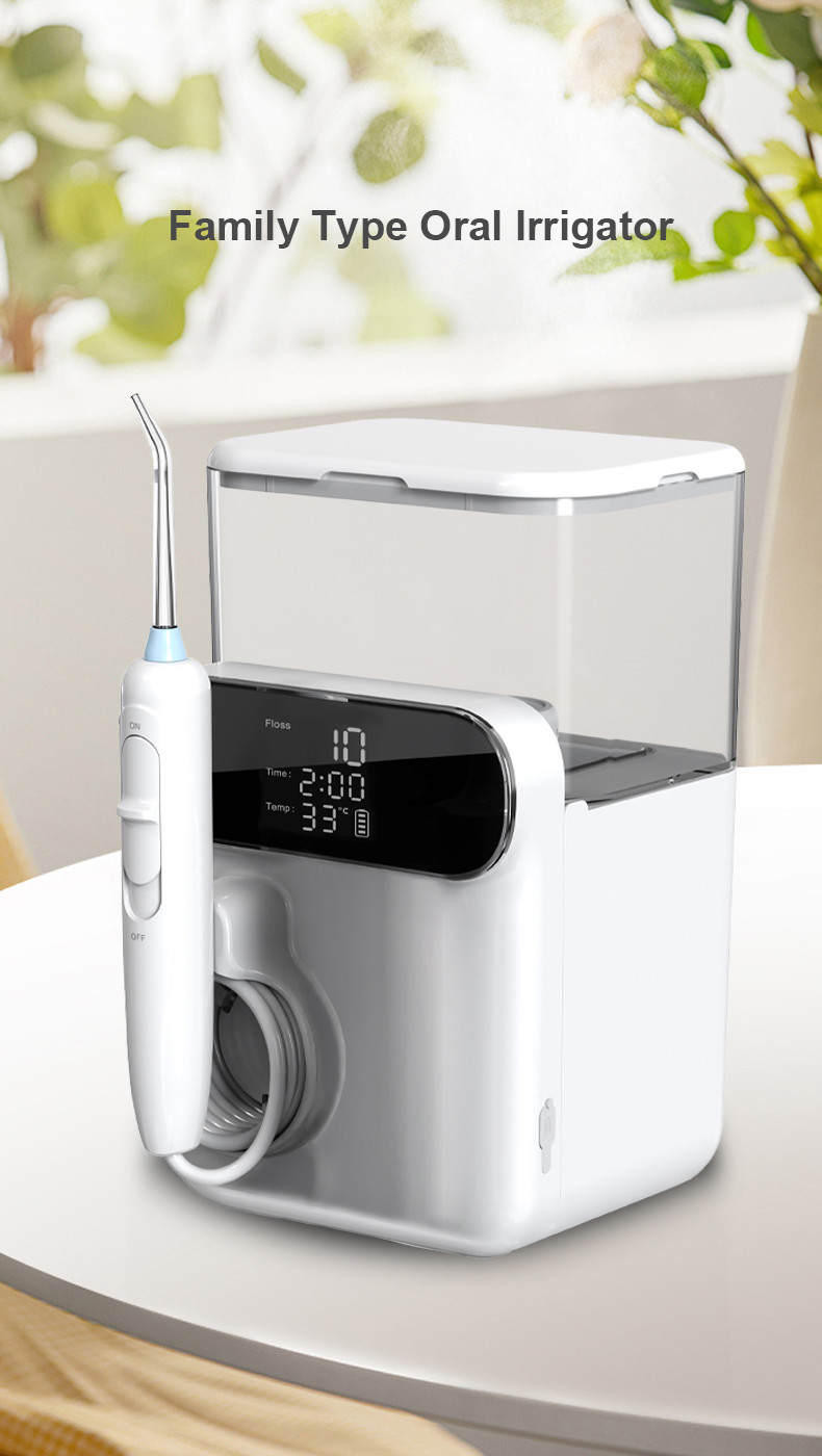 Family Water Flosser Big Capacity 1000ml IPX5 Oral Irrigator Rechargeable Tooth Clean Electric Counter Water Flosser