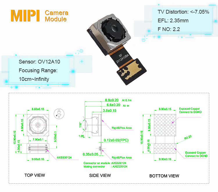 Micro Omnivision OV12A10 Image Sensor 12mp Camera Module Mipi OEM ODM