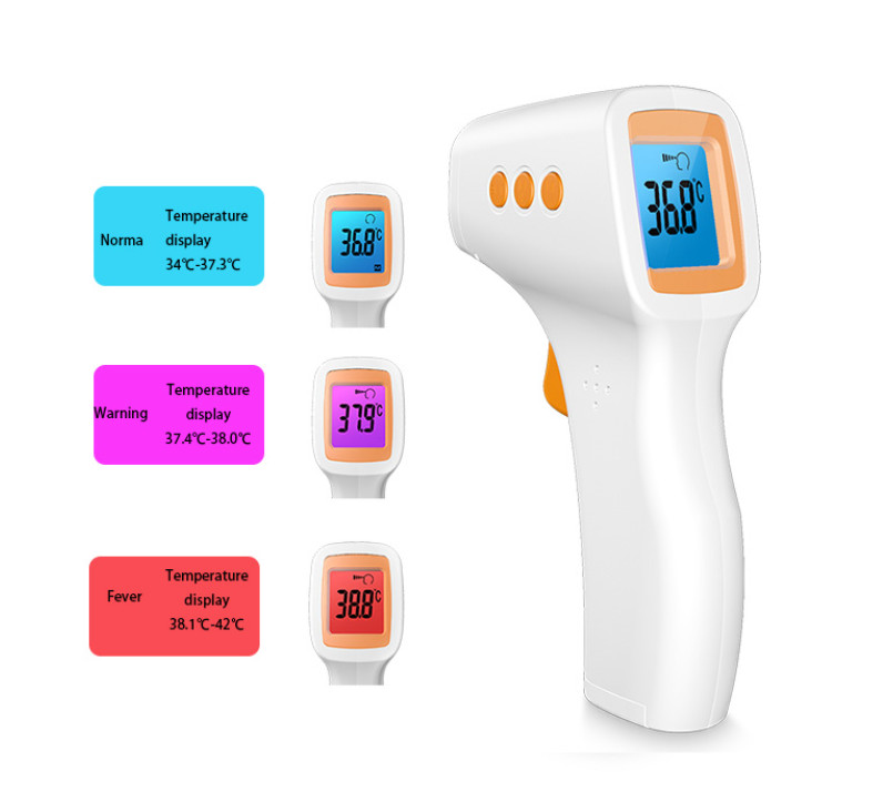 Medical Baby Infrared Forehead Thermometer 1 Second With 3 Back Light