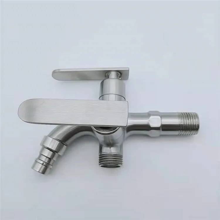 304 Stainless Steel Monochrome Single Lever Kitchen Faucet With Single Outlet Sink