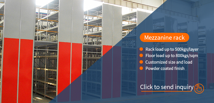 Manual Operation Small Item Storage Multi Tier Shelf Mezzanine Rack with Steel Frame