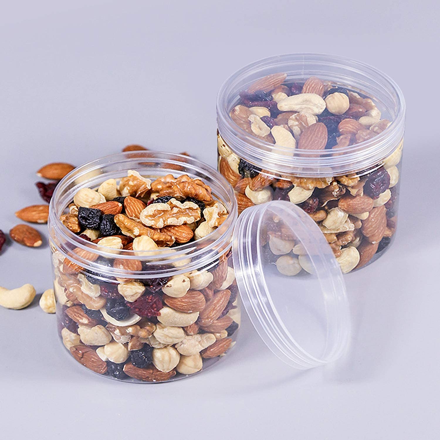 Round Plastic Jars With Lids Cosmetic Cream Lotion Liquid Slime Butter