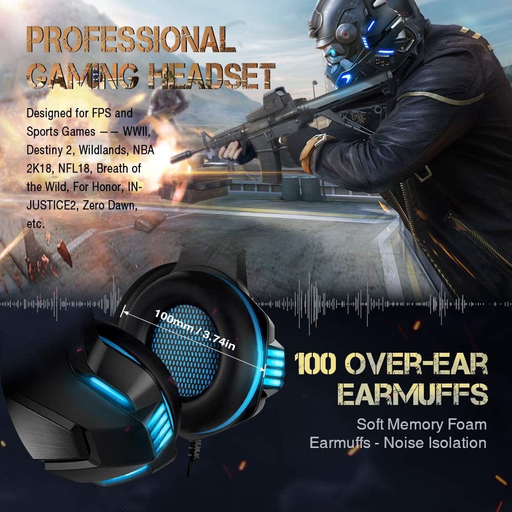 PS4 2.2m 2.2kohm Hunterspider V3 Gaming Headset