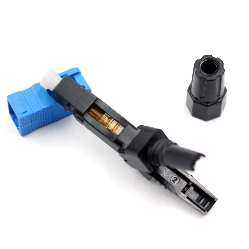 Quick Connect Fiber Optic Connectors SC/UPC SC/APC Easy Termination For Drop Cable