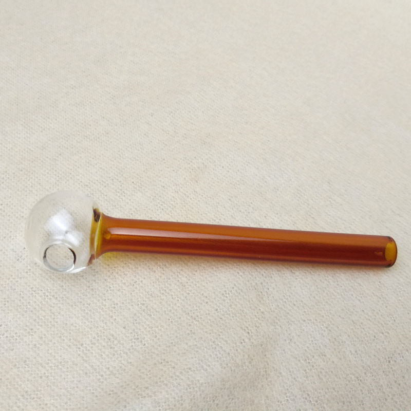 Premium Round Shape Glass Oil Burner Pipe Smoking Accessories Eco Friendly