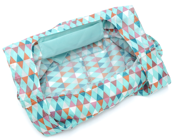 Long Handles Recycled Shopping Bag Sublimation Printing 190T Square Stitching Inside