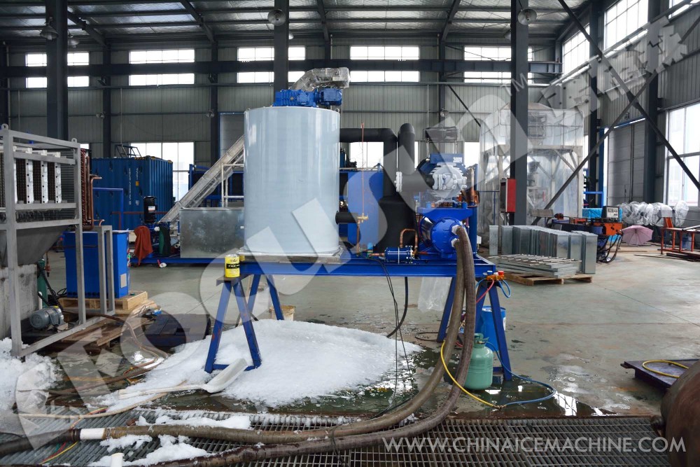 3tons/24hours Flake Ice Making Machine Advanced Technology and Danfoss Expansion Valve