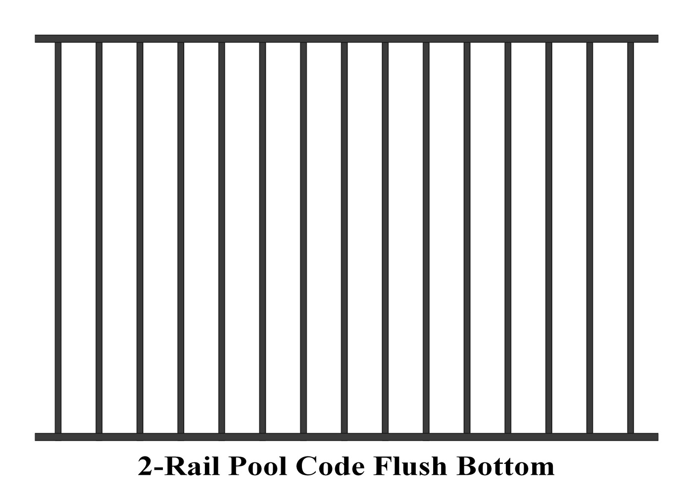 2 rails top and bottom flush upright rails powder coated pool fencing panels 1250mm x 2300mm spacing 90mm