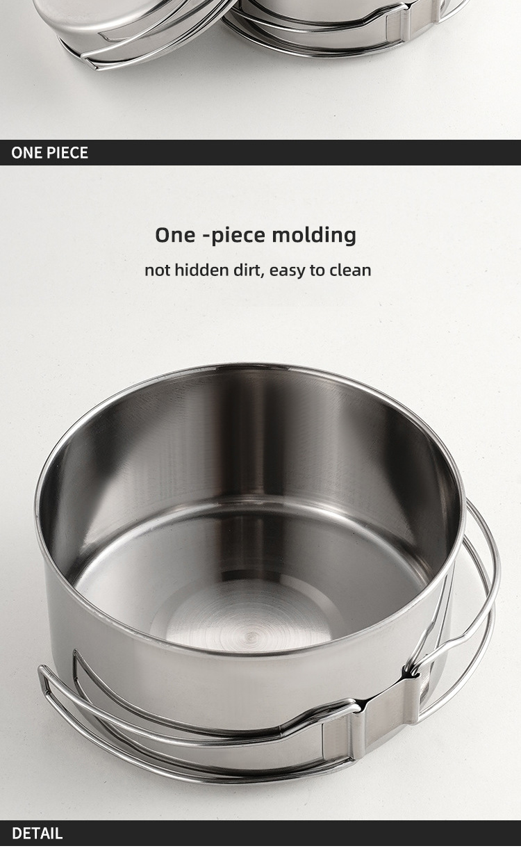 Stainless Steel Material Outdoor Cookware Set For Camping