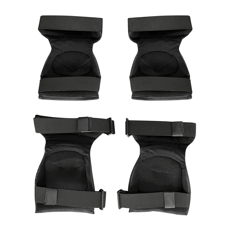 One Size Fits All Black Knee Elbow Pads for Sports Training Protection