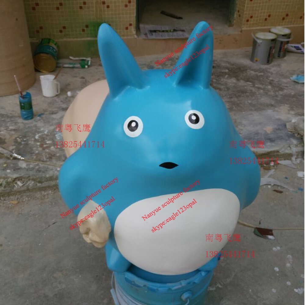 life size comic theme cartoon statue totoro character statue for garden/ plaza/ shopping mall deco