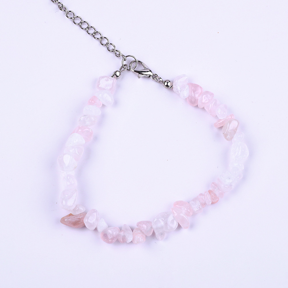 Adjustable Natural Gemstone Irregular Chips Gravel Stone Bracelet Healing Energy Jewelry