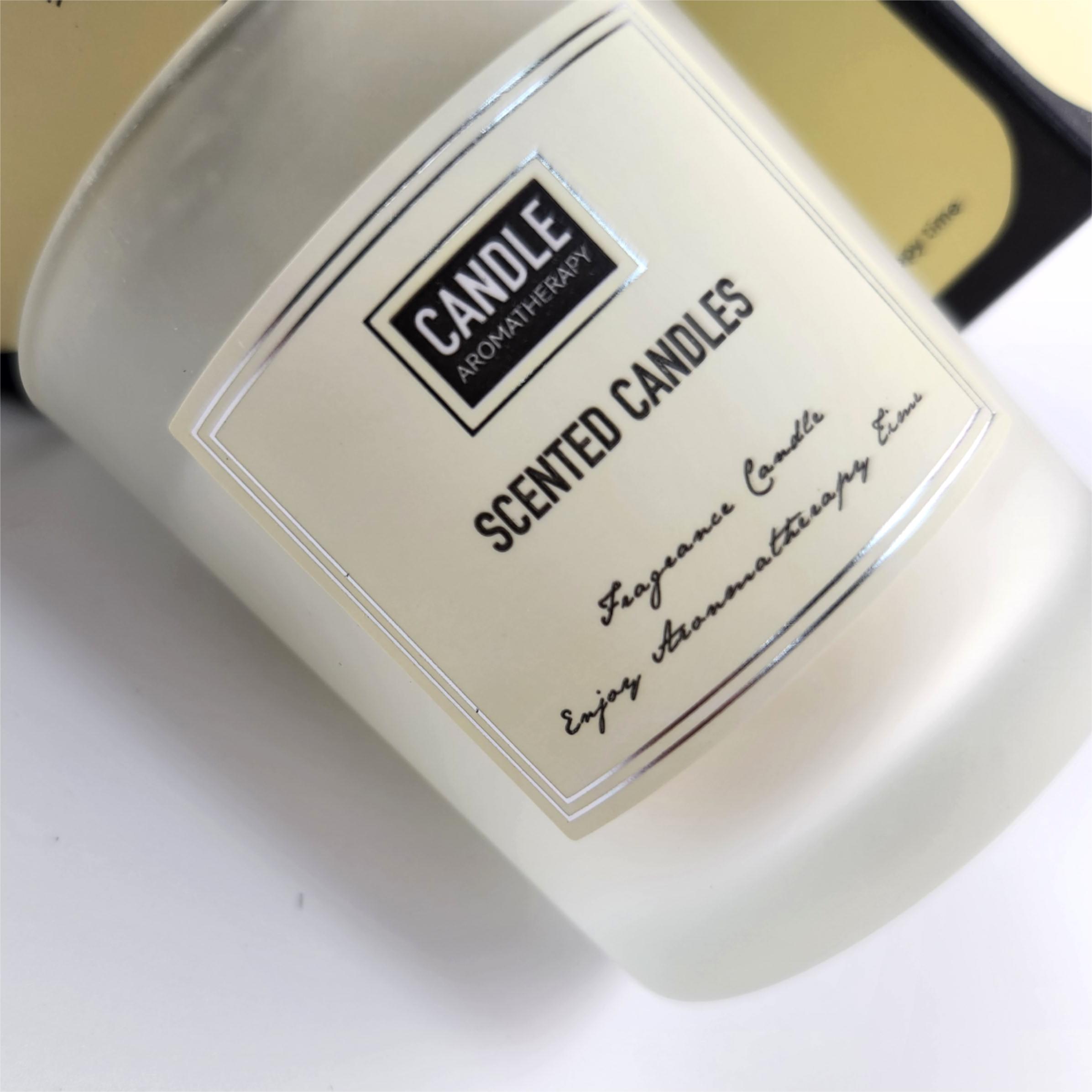 OEM Custom Candle Label Printing Personalized Spot UV Metallic Candle Labels
