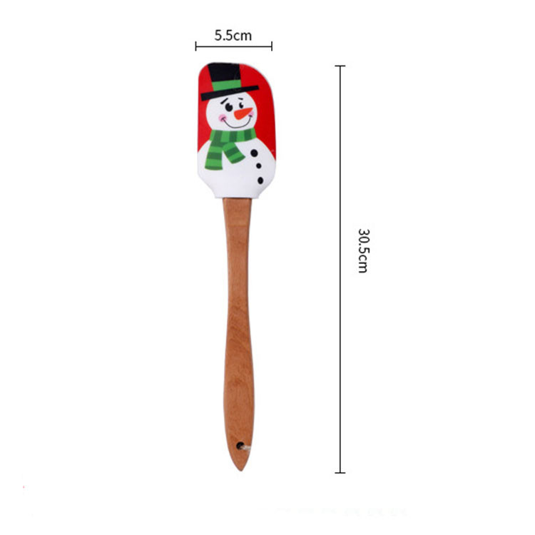 30.5*5.5cm Detachable Christmas Silicone Spatula Kitchen Pastry Baking Tools
