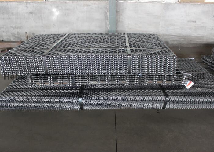 30*30mm Manganese Steel Plain Weave Crimped Wire Mesh