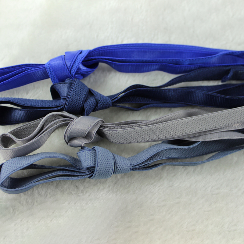 Braided 10mm Nylon Webbing Spandex Bra Elastic Band Blue Green Pink
