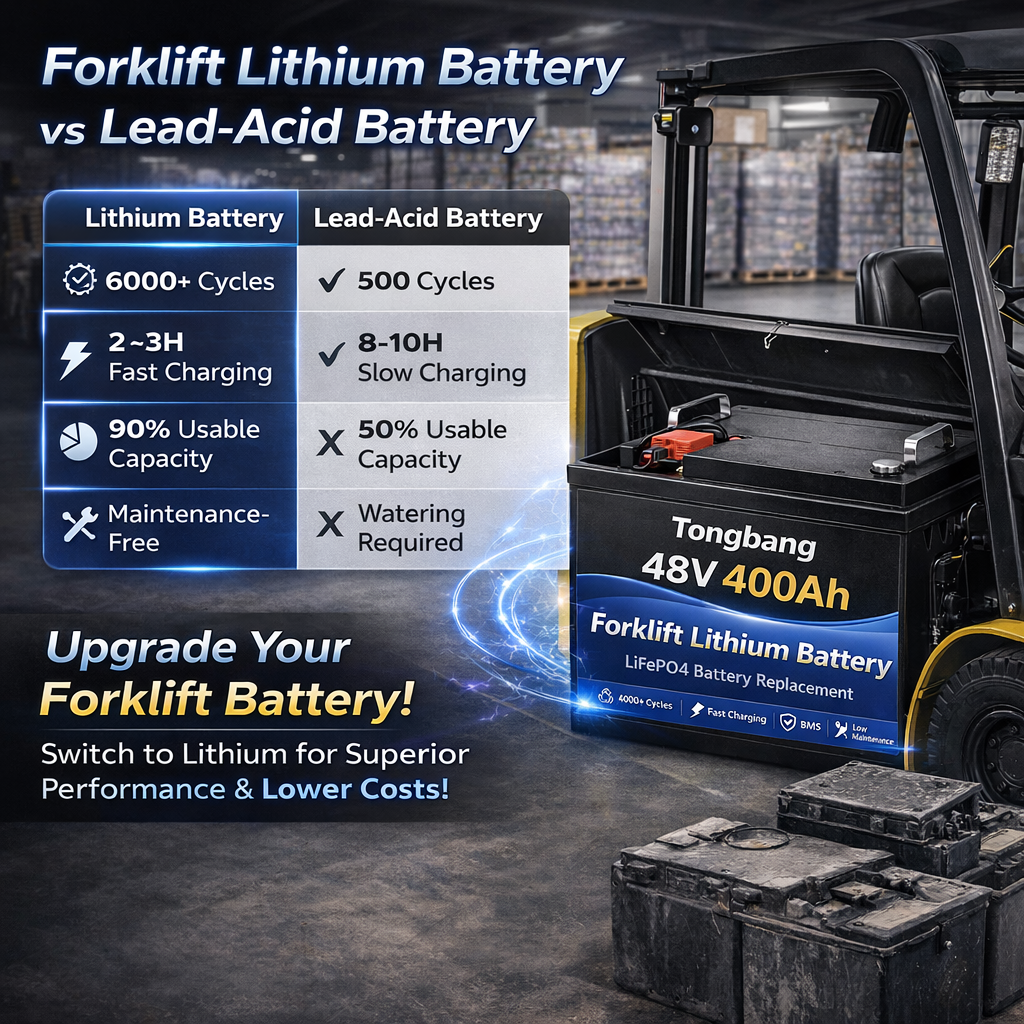 48V 400Ah Lithium Forklift Battery 20.48kWh LiFePO4 Industrial Power Solution