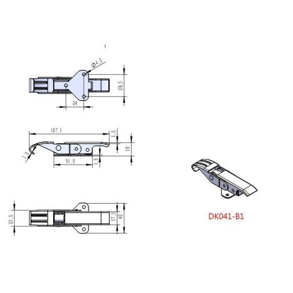 Huiding DK041-B1 Galvanized Iron Pull Down Toggle Latch Adjustable OEM